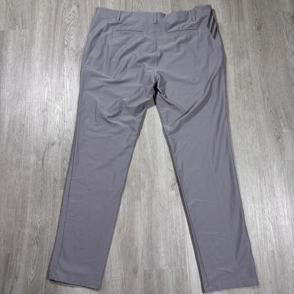 Adidas Mens‎ Ultimate365 Golf Pants Gray Flat Front Tapered Leg 38x34 Stretch